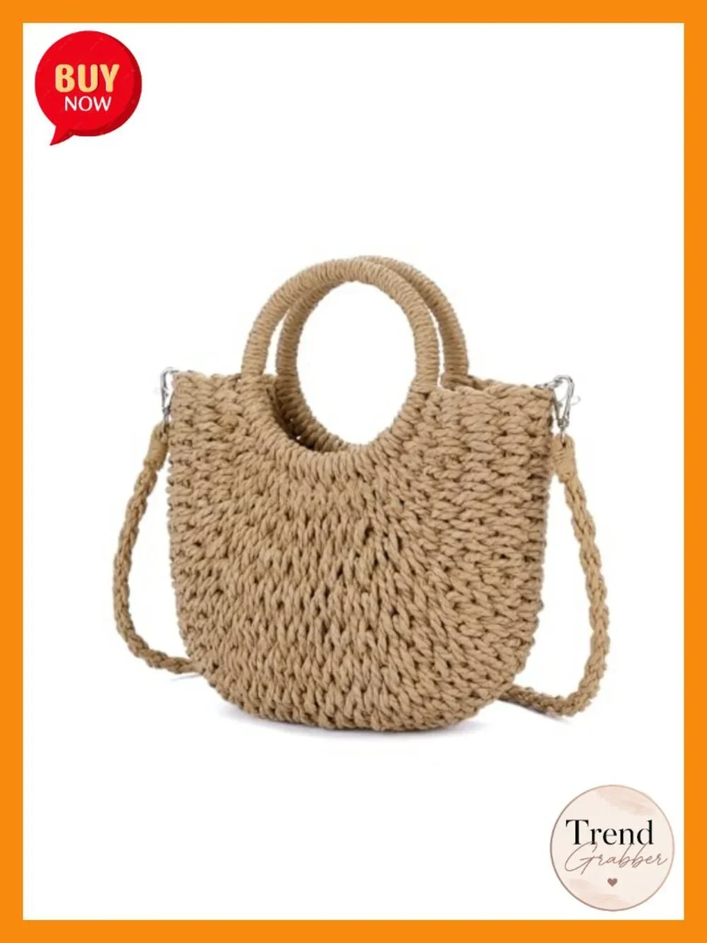 Handmade Crochet Hobo Bag with Top Handle Woven Half Moon Shoulder Bag Summer